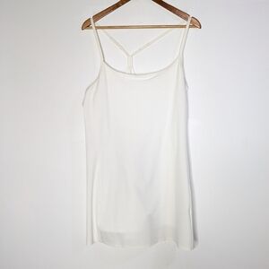 NWT TnAction Move Spin White Spaghetti Strap Skort Dress L